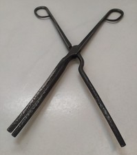 Antigue Curling Iron MUSTACHE Curler Tongs Steel Art PincesDECO Bigoudi