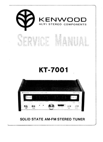 Manuel service pour kenwood - manuel,