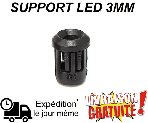 Porte led 3mm noir - noir, –