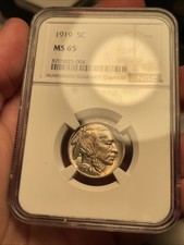PQ 1919 MS65 NGC BUFFALO NICKEL 5c