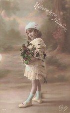 CP HAPPY YEAR LITTLE GIRL FUR COAT HAT AV EC GUI