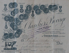 Invoice COURPIERE 1907 Clavelier Bocage Chicken Layer Agriculture Illustrated 68