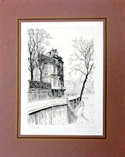 Maxime JUAN "Paris -L' Ile Saint Louis"" Original Chisel Signed and Numbered