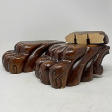 Two Vintage Antique Wood Claw Foot Table Feet *ONE BROKEN* Salvage