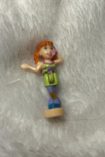 Vintage Polly Pocket Figurine 1998 LEA Doll  Mobile Phone Hot Stuff