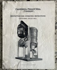 Vintage 1940 CALIFORNIA PELLET MILL CO Mill Operating Guide CPM San Francisco CA