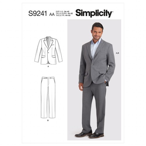 Simplicity 9241 homme ajusté - homme,