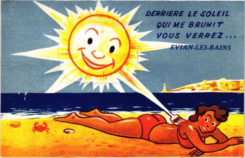 Cpa derriere soleil - derriere, l