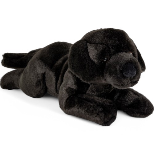Doudou labrador couché noir - labrador,
