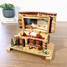 Vintage Cottage Music Box - Reuge Swiss Movement - 1960s Dancer
