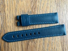 OFFICINE PANERAI OEM 20mm BLUE TEXTURED CALF STRAP FOR TANG BUCKLE LUMINOR DUE