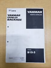 Yanmar B15-3 Crawler Backhoe Excavator Parts Catalog