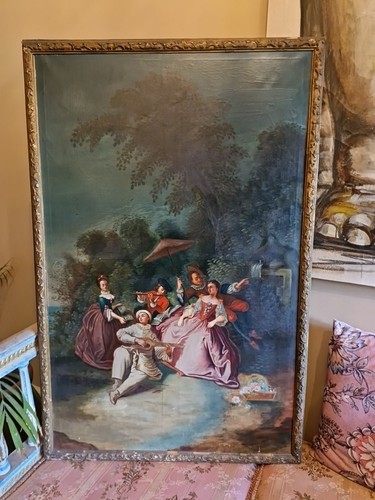 Peinture ancienne huile sur - peinture, ancienne,