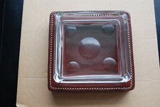 Cendrier Vide-poche Hermès en cuir et cristal