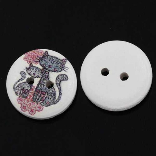 Boutons bois motif - en,