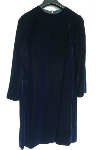 Robe velours bleu nuit - robe,