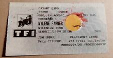 ticket billet used stub place concert MYLENE FARMER 2000 DOUAI