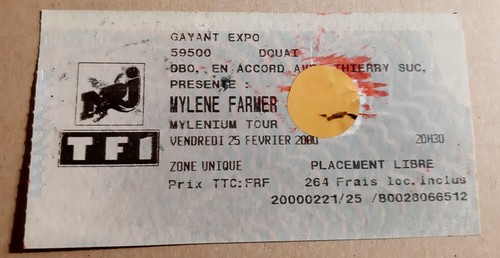 Ticket billet used - used, place