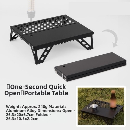 Table camping pliante - table, de