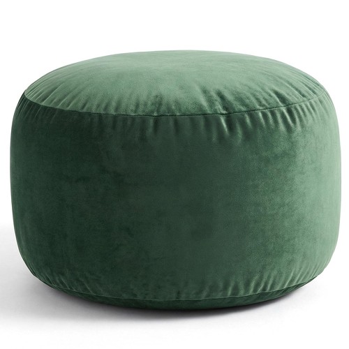 Round velvet pouf - velvet,