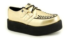 T.U.K .A8648 Tuk Viva Mondo 2-Ring Rond Orteil Creeper Or Rockabilly