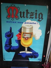 AFFICHE BIERE MUTZIG HERVE