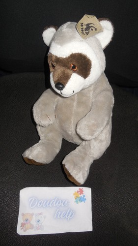 Doudou peluche raton laveur - peluche,
