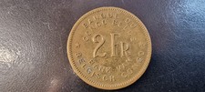 2 francs 1946 ou  1947 - Congo Belge  - Léopold III - KM# 28