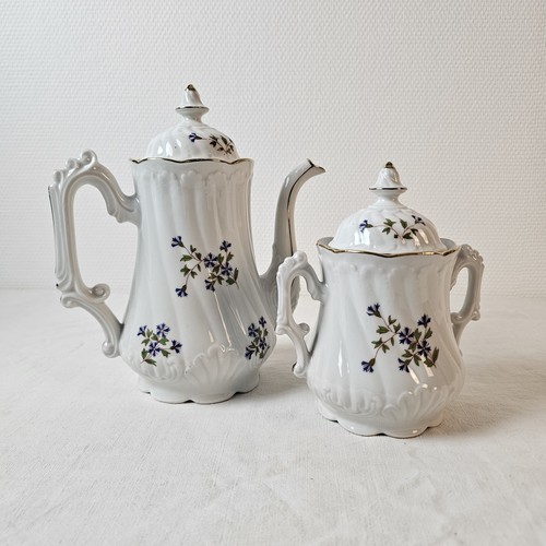 Cafetière sucrier porcelaine - sucrier,