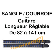 Sangle guitare nylon - nylon, noir