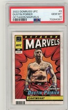 2022 Donruss UFC Dustin Poirier #8 Octagon Marvels PSA 10 Gem Mint Pop 10!