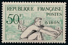 TIMBRE FRANCE 964** Aviron   1953