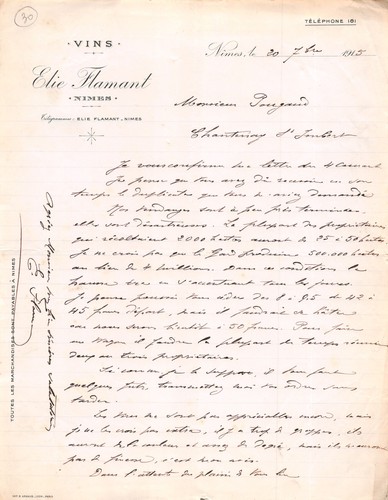 1915 vins elie flamant - 1915,