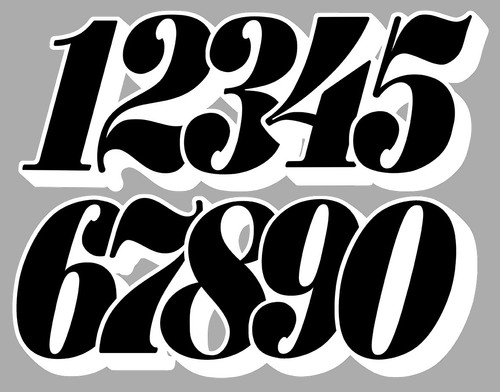 Sticker numero course racing - sticker,