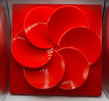 Rare Vintage Retro IKEA Rabatt Decorative Wall Panel Red Good Condition 1999