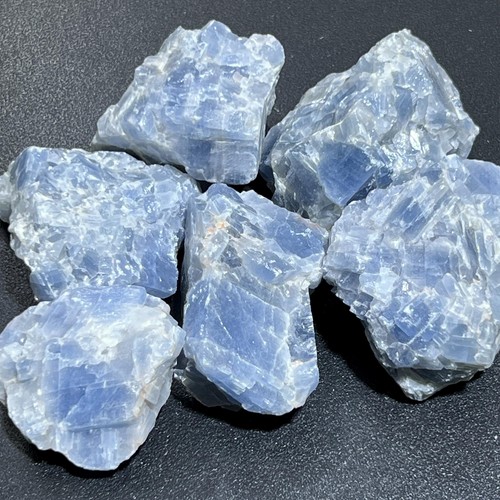 Blue calcite crystal rough - blue,