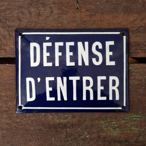 Plaque émaillée ancienne - , «