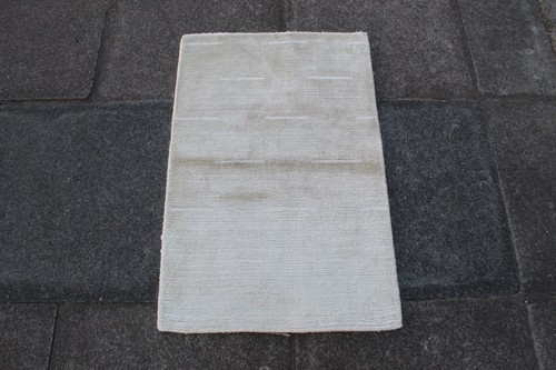 Tapis vintage beige laine - tapis,