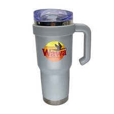 Wawa 32 Oz Stainless Coffee Beverage Tumbler w Handle & Sip New Old Stock