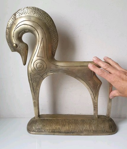 Grande sculpture cheval metal - sculpture,