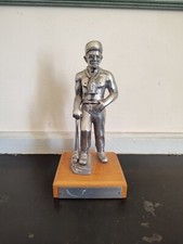 Statue de mineur en métal sur