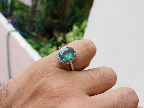 Bague ovale blanc - ovale, en