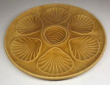Lot4 of 6 vintage oyster plates in sling honey color D 24.5 cm