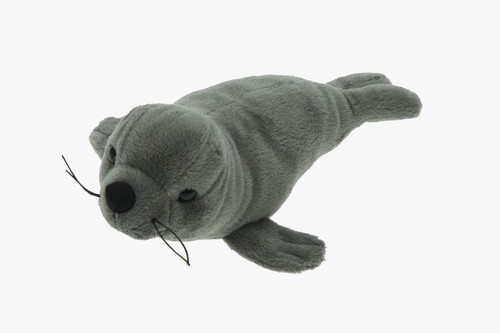 Peluche phoque gris - peluche, longueur