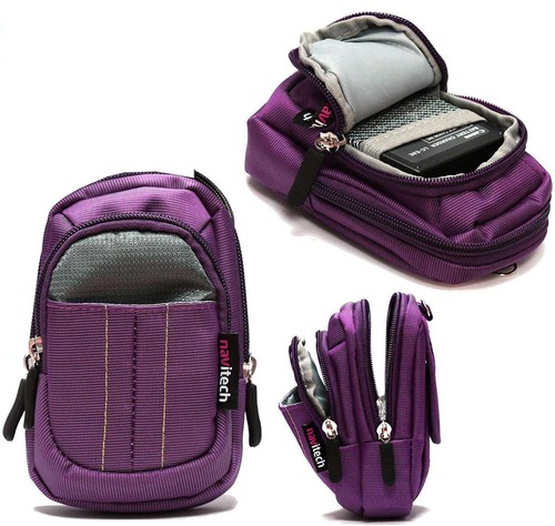 Navitech purple compact camera - purple,
