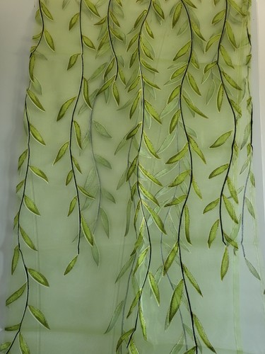 Rideau voilage vert - , motif