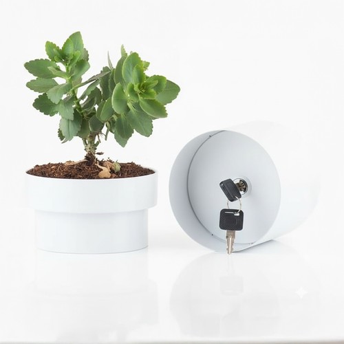 Pot fleurs coffre fort - pot, coffre-fort