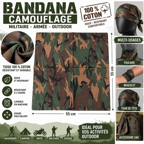 Bandana foulard camouflage - bandana,