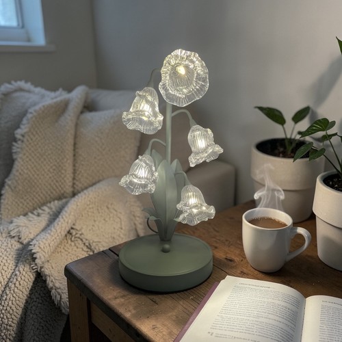 Lampe fleur verre - fleur,