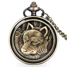 Montre Gousset Loup Chien-Loup